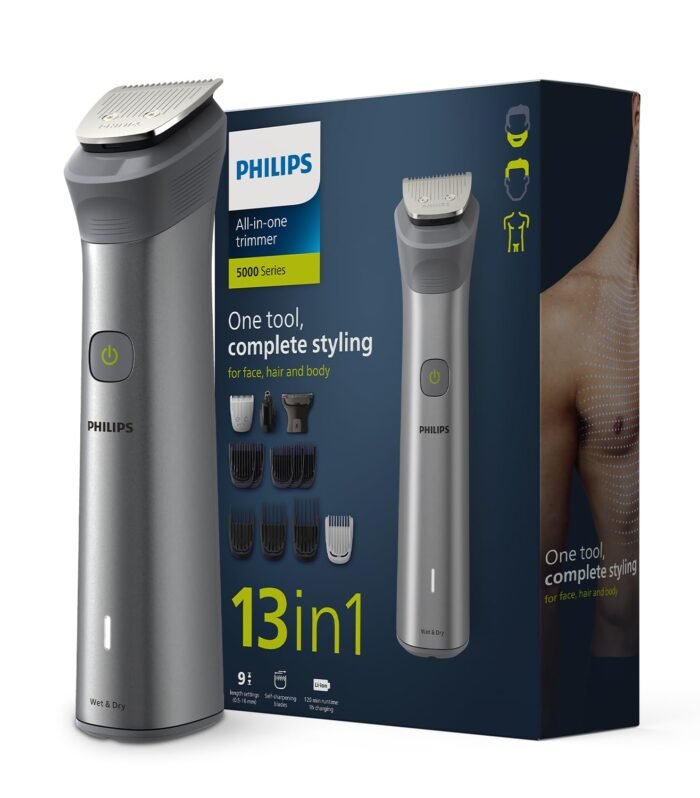 India's No.1 Men's Trimmer | Skin Safe Grooming I 13-in-1 Essential Body Kit - Body, Face & Private Parts I 3 Year Warranty I 120 min runtime I 5 min Quick Charge MG5930/65