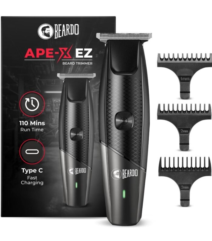 Trimmer for Men Beard | 110 Min Run Time | 7000 RPM Motor | Lithium Ion Battery | Multiple Length Settings | Durable Blades | Beard Trimmer for Gen Z