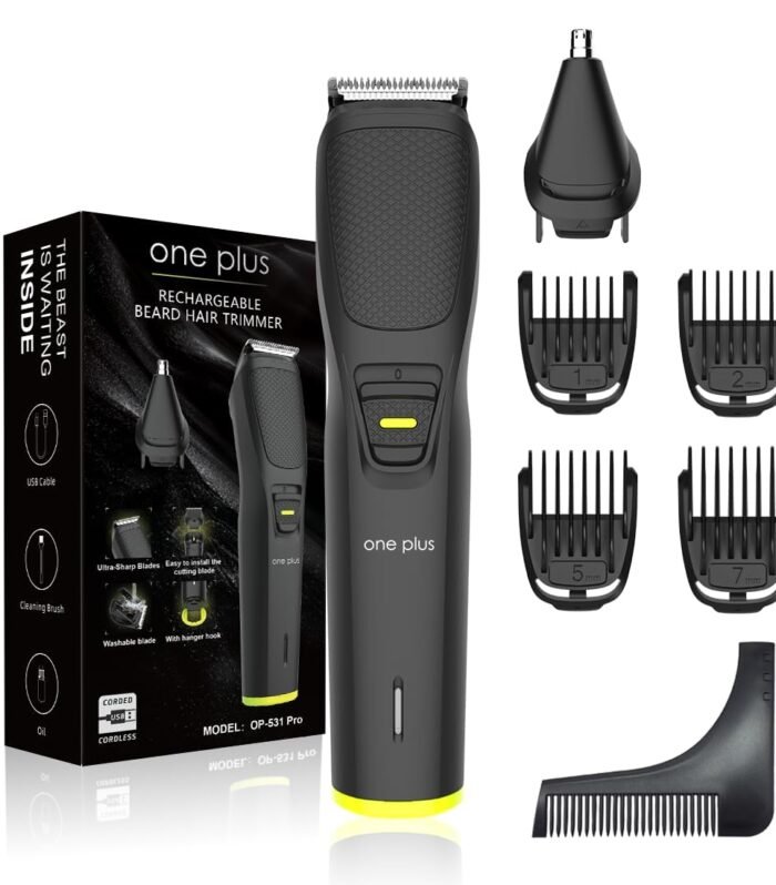 5 in 1 Face, Body & Private Parts,DualCut Tehnology Grooming Kit Trimmer 120 min Runtime 4 Length Settings (Black)