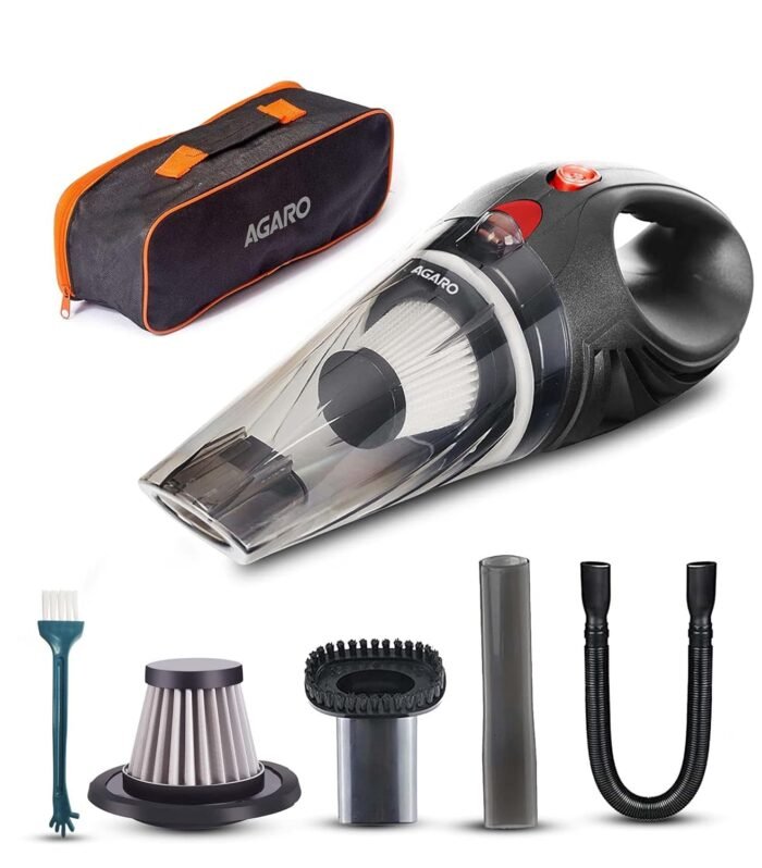 Car Vacuum Cleaner, Portable, Handheld,12V DC /110W, 4.5KPA Power Socket, 14.7ft Long Cord, Stainless Steel Filter, Black