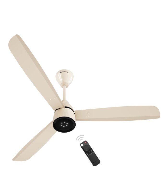 1200mm BLDC Ceiling Fan with Remote Control | BEE 5 star Rated Energy Efficient Ceiling Fan | High Air Delivery with LED Indicators| 3 Year Warranty (Seasand Ivory)