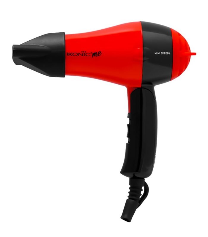 Mini Speedy Hair dryer-Red| 1000W |Lightweight|Foldable Handle |Travel Friendly