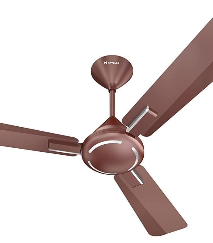 1200mm Ambrose Energy Saving High Speed Ceiling Fan|Premium Finish, Deco.Fan, Elegant Looks, High Air Delivery, 100% Pure Copper Motor|2 Yr Warranty by Brand | (Pack of 1, Nickel Pearl Brown)
