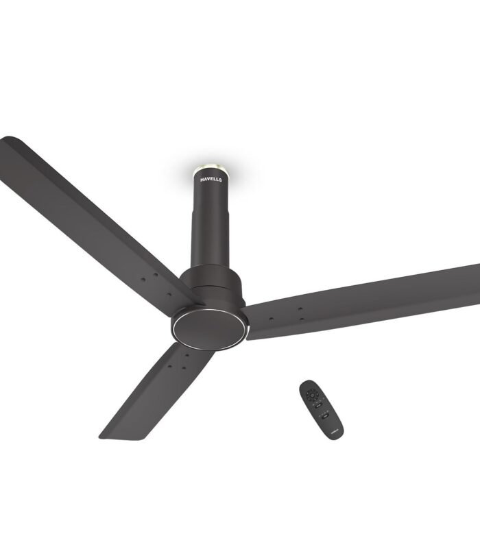 1200mm Elio BLDC Ceiling Fan | Remote Controlled, High Air Delivery Fan | 5 Star Rated, Upto 60% Energy Saving, 2+1* Year Warranty | (Pack of 1, Smoke Brown)