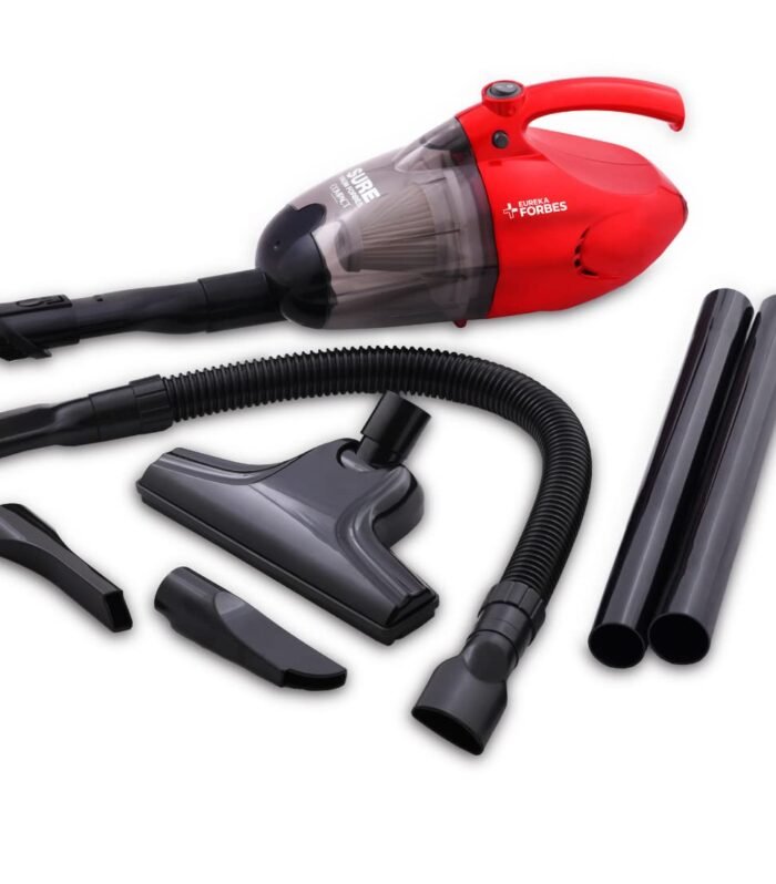 700 Watts Powerful Suction & Blower Vacuum Cleaner with Washable HEPA Filter & 6 Accessories,Compact,1 Year Warranty,Light Weight & Easy to use (Red & Black)