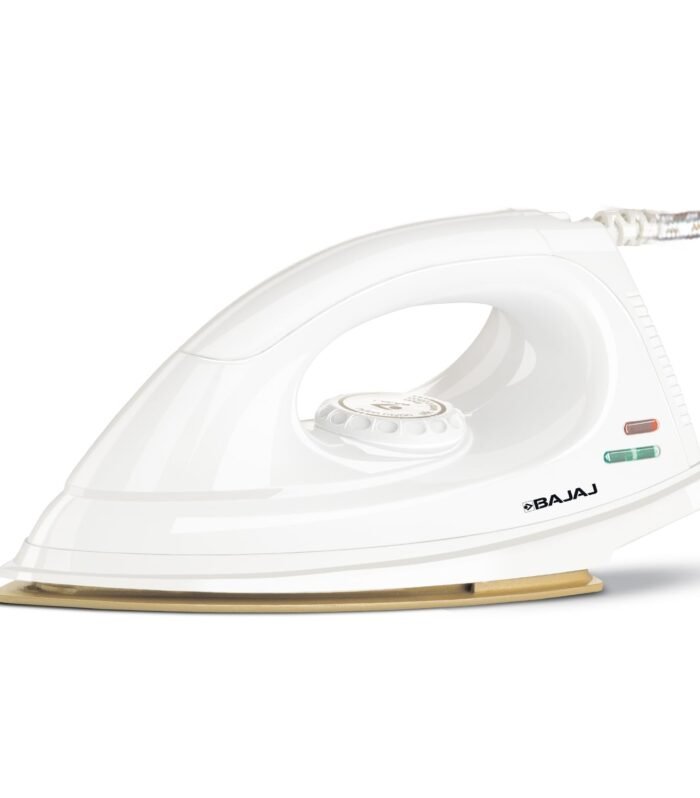 1000 Watts Dry Iron | Advance Soleplate And Anti-Bacterial German Coating Technology | Light Weight Iron | Thermal Safety Fuse | 360 Degree Swivel Cord | 2-Yrs Warranty 【White】