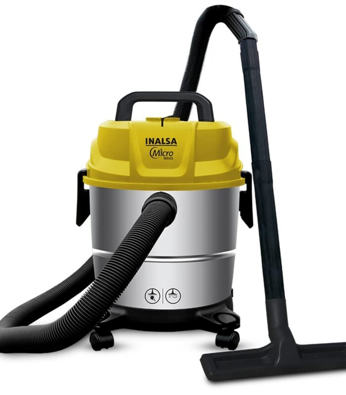 Wet and Dry Vacuum Cleaner for Home, 15 LTR Capacity,1400 W, 17 kPa Suction, Blower Function,HEPA Filter, Wet Vacuum Cleaner for Sofa, House Cleaning Machine,Stainless Steel Body (WD 15)