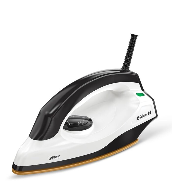 1000W Dry Iron| Non-stick Weilburger Premium Double Coated Soleplate| 5 Fabric Setting |1.8 Meter Cord| 360° Swivel Cord| Thermal Fuse Safety| 2.5 Years Warranty| Light Weight (Black)