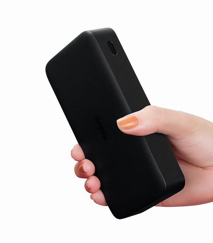 20000mAh Li-Polymer Power Bank, USB Type-C Inputand Micro USB Ports, 18W Fast Charging, Low Power Mode, Black