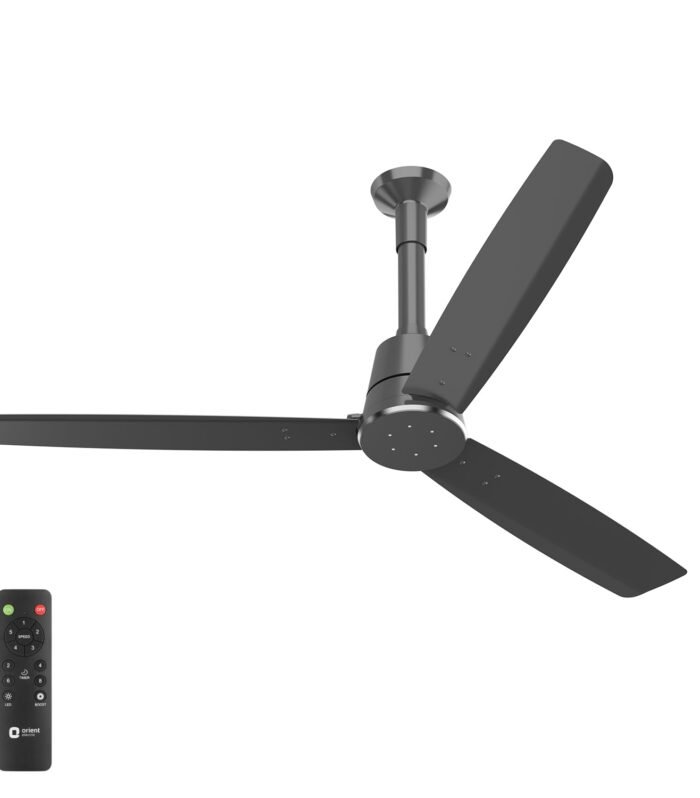 Newly Launched 1200 mm Proton BLDC | BLDC energy saving ceiling fan with Remote |BEE 5-star rated | Saves up to 50% on electricity bills | 3 year warranty by Orient | Daytone Grey