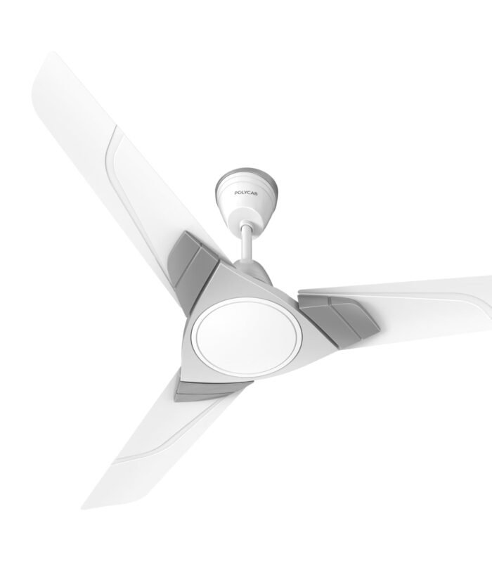 Star Rated, 1200mm Ceiling Fan For Home | High Speed & Air Delivery | Saves Up To 33% Electricity, Rust-Proof Blades, 52 Watt | 3-yr Warranty【Pearl White Cloud Grey Silver】
