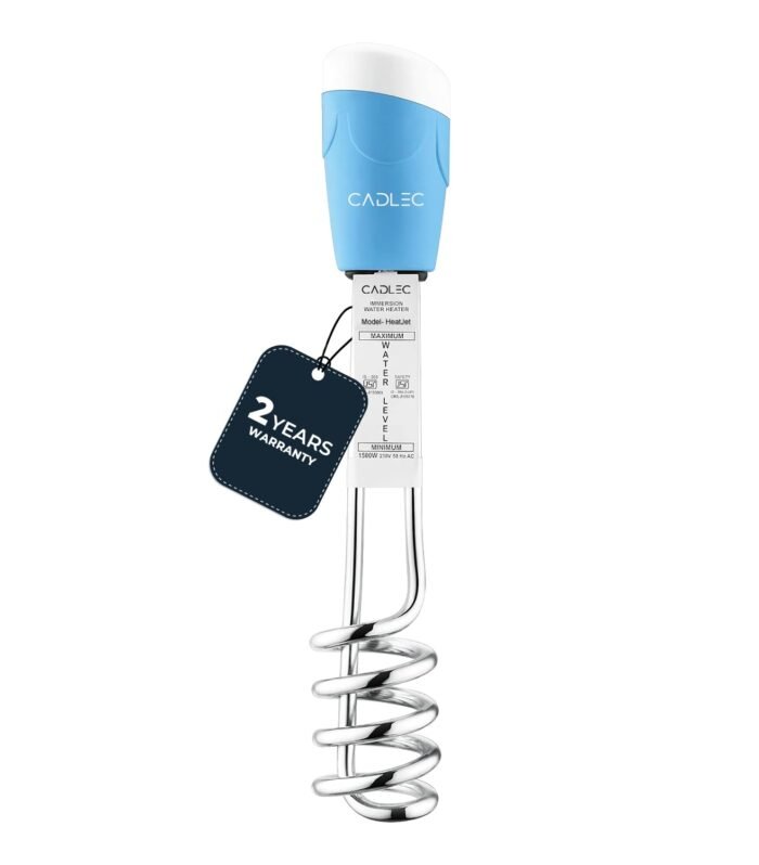 1500W Shockproof Japanese Technology Electric Water Heater Immersion Rod With Waterproof & Protection | Instant Heating With Bucket Holder | ISI Certified 2 Year Warranty