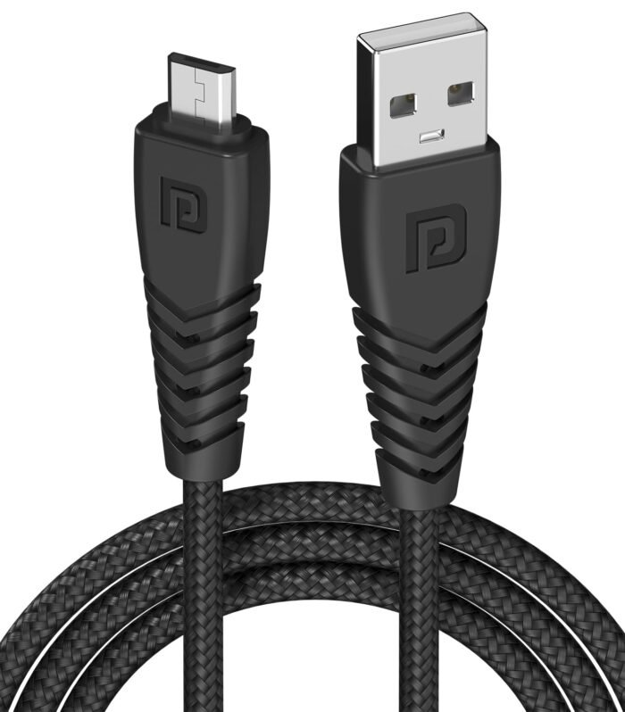 USB Cables For Fast Charging & Data Sync 3.0 Amp with PVC Heads I Nylon Braided I 1 mtr(Black)