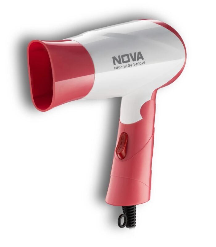 NHP-8104 1400 Watts Compact Hair Dryer (White/Pink)