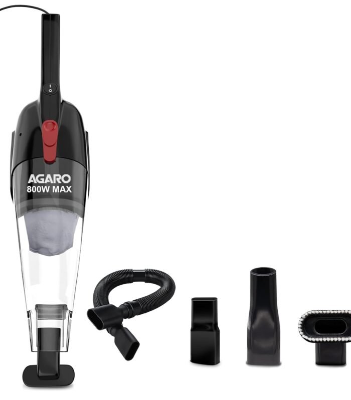 800 Watts Handheld Vacuum Cleaner, for Home Use, Dry Vacuuming, 6.5 kPa Suction Power, Lightweight, Lightweight & Durable Body, Small/Mini Size (Black)