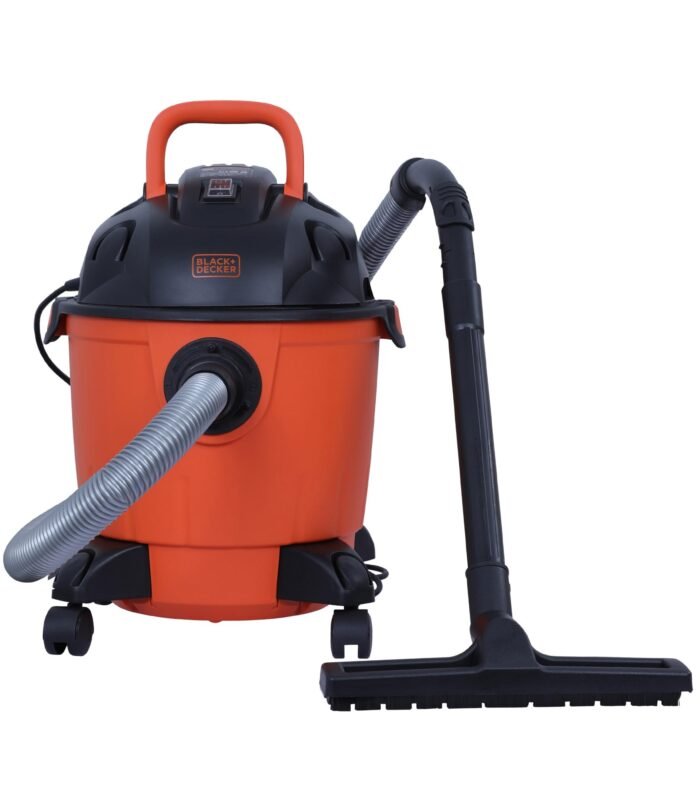 Corded Wet & Dry Vacuum Cleaner for Home,1200 Watts,18L Tank Capacity, 16.5 kPA Suction Power, 5m Cable, Blower Function, Cartridge Filter, for Home Use, Orange