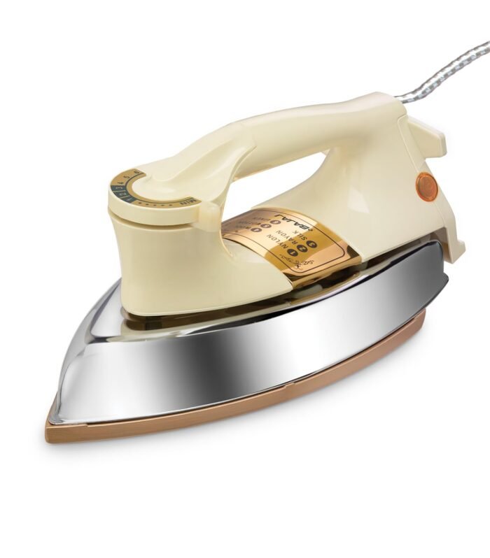 1000W Heavy Weight Dry Iron | Advance Soleplate And Anti-Bacterial German Coating Technology | Multiple Temperature Levels | 2 Yr Warranty 【Ivory】