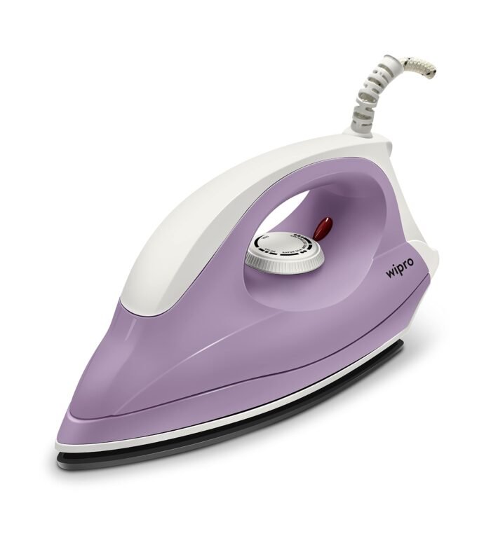 Super Deluxe 1000 Watt Automatic Electric Dry Iron | Large Soleplate|Anti Bacterial German Weilburger Double Coated Soleplate | Quick Heat Up - 1000 Watts, Aluminium