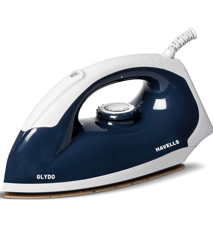 1000 watt Dry Iron With American Heritage Non Stick Sole Plate, Aerodynamic Design, Easy Grip Temperature Knob & 2 years Warranty. (Charcoal Blue)