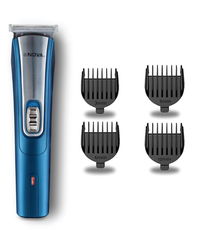 Men Usb Battery Powered Trimmer 60 Min Runtime 5 Length Settings (Blue)