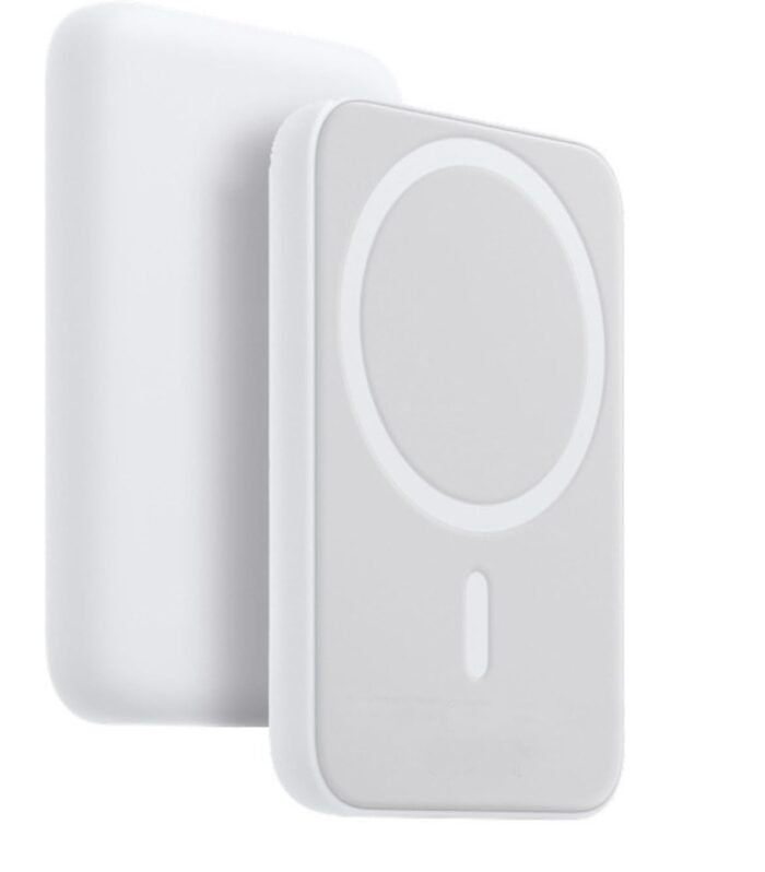 Magnetic Power Bank, 5000mAh Portable Wireless Charger Compatible with iPhone 12/13/14, 15W Fast Charging with Strong Magnetic Suction