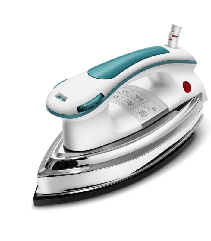 Elato GD203 1200 Watt Heavyweight Dry Iron, Quick Heat Up, Anti Bacterial German Weilburger Dual Coated Soleplate,5 Modes, Dry Iron Press,Wrinkle Free Clothes in One Shot, 2 Year Warranty,Blue